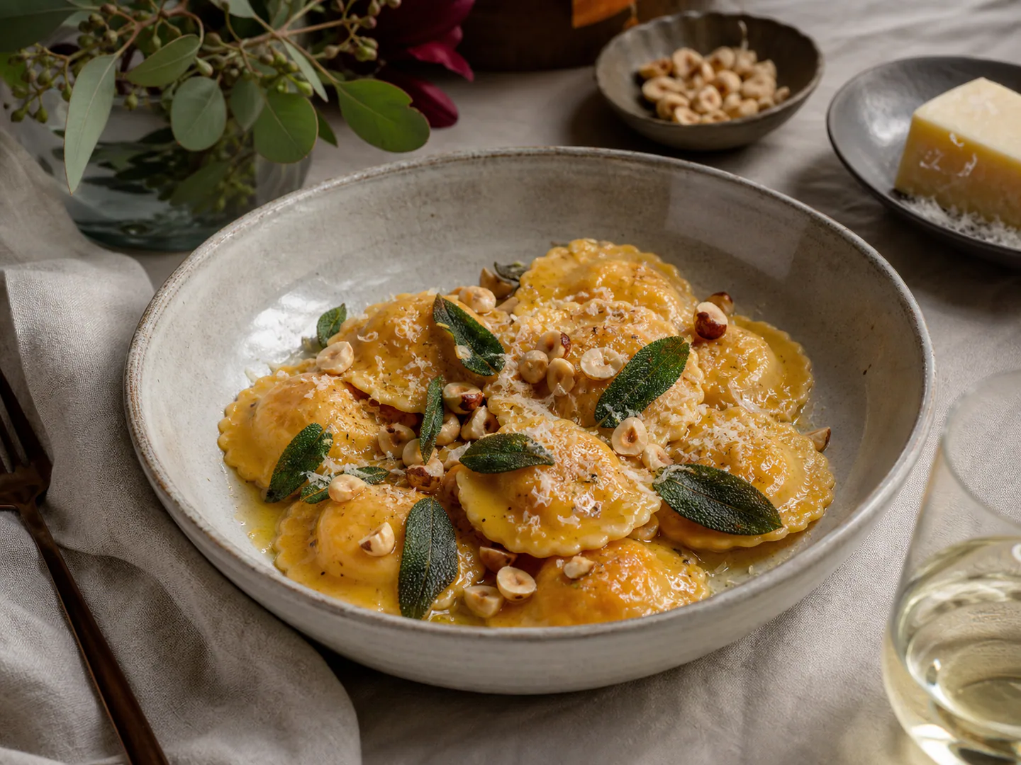 Brown-Butter Pumpkin Ravioli
